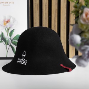 Anti Heat Sauna Hat Wool Felt Shower Hats Sauna Bathroom Accessories Wool Sauna Hat Custom Embroidery Logo