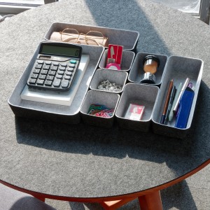 felt material  seamless one-piece desktop organizer set