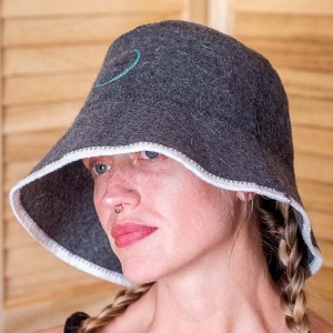 Sauna Bath Accessory Wool Sauna Cap for Sauna Use to Protect Hair