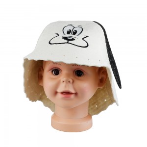 Hot Sale Unisex Wool Sauna Hat Adult Anti-Heat Head Protection Cap for Sauna Room & Spa