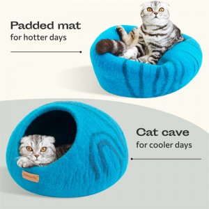 cat house pet sleeping bed Soft wool cat house Kitty cave