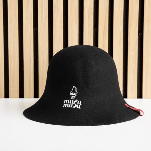 Anti Heat Sauna Hat Wool Felt Shower Hats Sauna Bathroom Accessories Wool Sauna Hat Custom Embroidery Logo