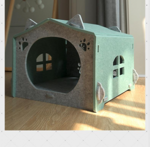 Comfy Acoustic Panel Cat Bed – Hot Sale Felt Cat Cave House, Eco-friendly Cute Pet Bed for Indoor Cats & Dogs