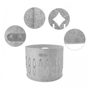Accept customized color and logo felt storage basket for toy and clothes storage in daily life