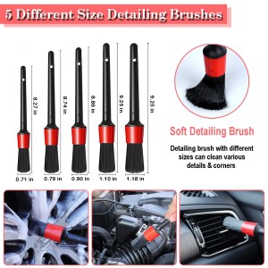 24packs car clean tools drill brush kit