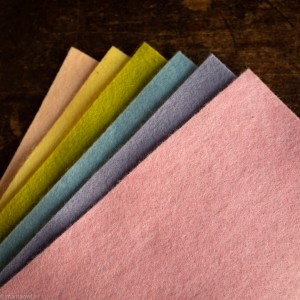 colorful pressed 100% wool felt