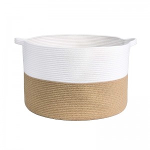 Cotton Rope Laundry Basket with Handles