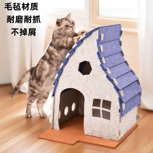 Acoustic Panel Cat Bed – Eco-friendly Felt Cat Cave, Hot Sale Warm Pet House for Indoor Dogs & Cats Multi Color