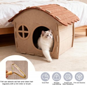 Hot-trend Acoustic Panel Cat Bed – Cute Felt Cat Cave, Popular Durable Pet Bed for Indoor Pets New Design Multi Color