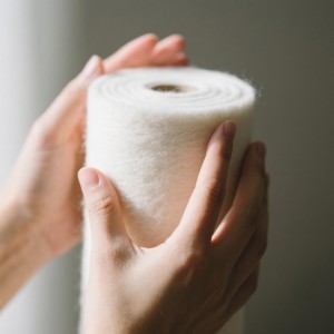 White Wool Felt Fabric Sheets: High-Quality Woven Patchwork for DIY Crafting