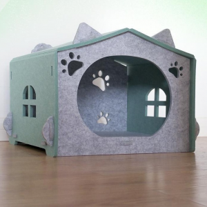 Comfy Acoustic Panel Cat Bed – Hot Sale Felt Cat Cave House, Eco-friendly Cute Pet Bed for Indoor Cats & Dogs
