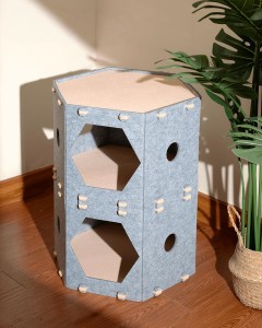 Customized Acoustic Felt Panel Cat Bed – Popular Warm Cat Cave, Cozy Pet House for Indoor Cats Multi Color Pet Supplies