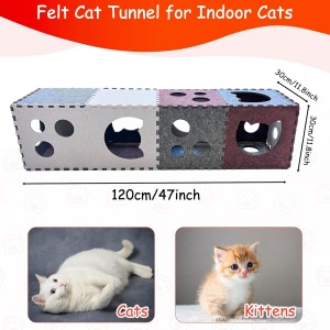 Durable Acoustic Panel Cat Bed – Cute Felt Cat Cave House, Eco-friendly Warm Pet Bed for Indoor Cats & Pet Supplies