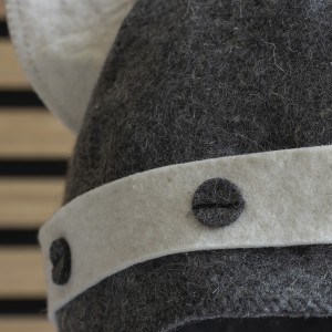 Sauna Hat Viking Model 100% Wool Felt Sauna Hat Sauna Hat Felt for Men and Women, Viking