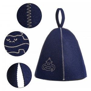Popular Wool Felt Polyester Felt Sauna Hat – Unisex Adult Spa Cap, Head Protection Anti-heat for Sauna Room