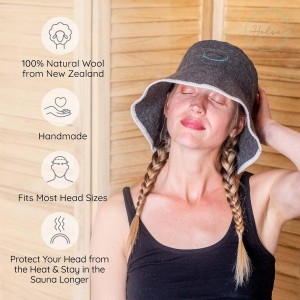 Sauna Bath Accessory Wool Sauna Cap for Sauna Use to Protect Hair