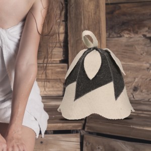 Hot Sale Anti-Heat Sauna Hat Unisex Adult Wool Felt Cap for Sauna Room Spa & Head Protection