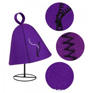 High Quality Wool Felt Sauna Hat – Unisex Adult Cap for Spa & Sauna Room, Anti-Heat Head Protection Hot Sale