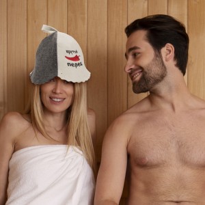 Personalized Wool Felt Sauna Cap | Moisture-Wicking & Anti-Odor