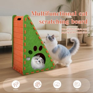 Popular Acoustic Felt Panel Cat Bed – Cute Durable Cat Cave House, New Eco-friendly Pet Bed for Indoor Pet Supplies