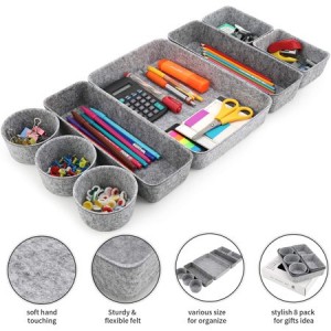 Office desk felt drawer organizer