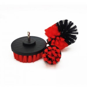 4pack red color drill brush kit