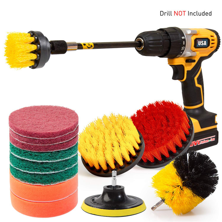 Factory Promotional Buffing And Polishing Pads -  14 Piece Drill Brush Attachments Set – Rolking