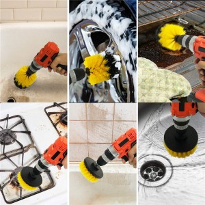 Factory 15 Pcs Electric Multifunctional Drill Cleaning Brush Attachment Power Scrubber Brush Set for Drill