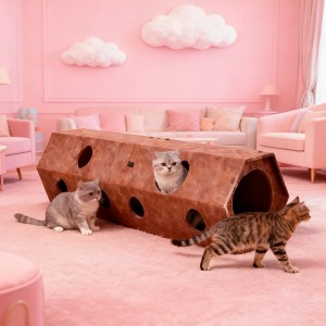 Hot Sale Acoustic Felt Panel Cat Bed – Multi Color Cat Cave House, Warm Eco-friendly Pet House for Indoor Cats