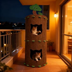 Customized Acoustic Panel Cat Bed – Warm Felt Cat Cave House, Popular Cozy Pet House for Indoor Cats & Puppies