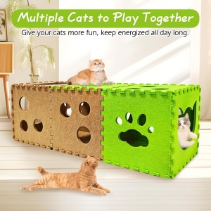 Hot Sale Acoustic Felt Cat House – Eco-friendly Cozy Cat Cave Bed, New Design Durable Pet House for Indoor Pets