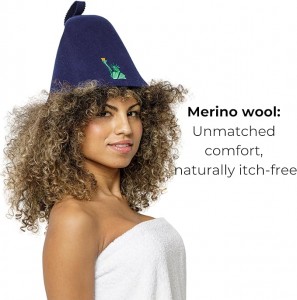 100%Merino Wool Sauna Hat with Elegant Embroidery and Accept Customized Logo and Color Which Used in Bathroom and Sauna Room