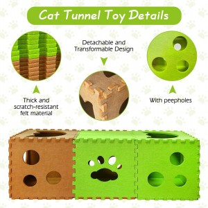 Hot Sale Acoustic Felt Cat House – Eco-friendly Cozy Cat Cave Bed, New Design Durable Pet House for Indoor Pets