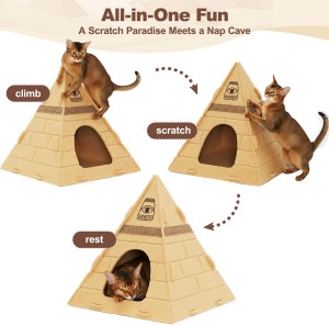 New Acoustic Felt Panel Cat Bed – Warm Cozy Cat Cave, Durable Pet House for Indoor Cats & Puppies Multi Color Hot Sale