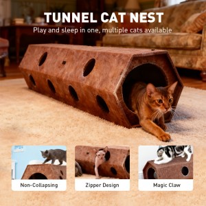 Hot Sale Acoustic Felt Panel Cat Bed – Multi Color Cat Cave House, Warm Eco-friendly Pet House for Indoor Cats