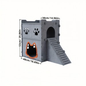 Hot selling Acoustic Panel Cat Bed – Warm Cozy Felt Cat Cave, New Popular Pet House for Indoor Dogs & Cats Multi Color