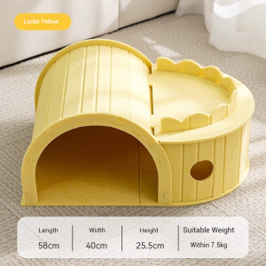 Warm Acoustic Panel Cat Bed – Eco Wool Felt Pet Cave, Cute & Comfortable