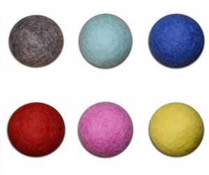 Eco-Friendly Wool Dryer Balls 3 Inch Reusable Laundry for Natural Drying Colored