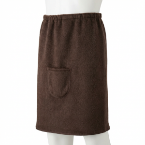 Unisex Wool Sauna Wrap Skirt – Velcro Bath Skirt with Pocket for Sauna Room, Customizable Colors, Men & Women Spa Bath Robe