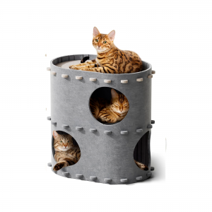 Durable Acoustic Panel Cat Bed – Warm Felt Cat Cave House, Eco-friendly Popular Pet Bed for Cats & Small Dogs