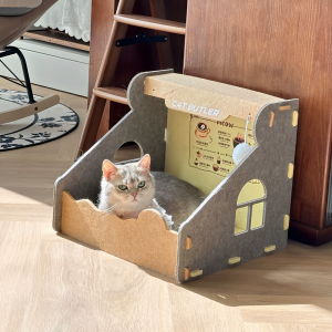 Durable Acoustic Panel Cat Bed – Wool Felt Nest for Cats & Small Dogs