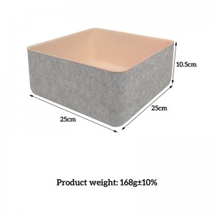 4pcs set- Colorful Felt Storage Organizer Box, Multifunctional Foldable Office Desktop Felt Fabric Bin for Home and Office Use
