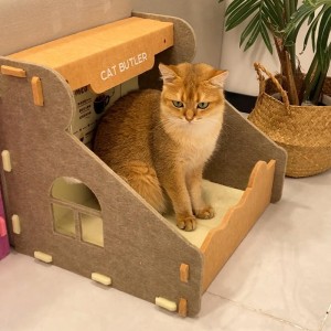 Durable Acoustic Panel Cat Bed – Wool Felt Nest for Cats & Small Dogs