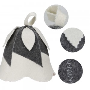 Hot Sale Anti-Heat Sauna Hat Unisex Adult Wool Felt Cap for Sauna Room Spa & Head Protection