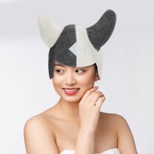 Beautiful asian woman makeup of cosmetic, girl hand touch cheek and smile, face of beauty perfect with wellness isolated on white background.