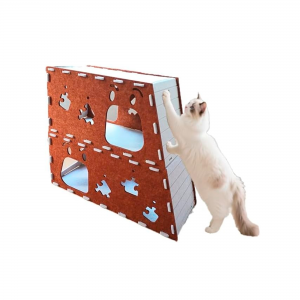 Colorful Acoustic Panel Cat Bed – Eco-friendly Felt Cat Cave, Popular Durable Pet House for Indoor Cats & Pet Accessories