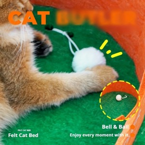 Cozy Acoustic Felt Panel Cat Bed – New Design Cat Cave House, Durable Cute Pet House for Indoor Cats & Dogs Hot Sale