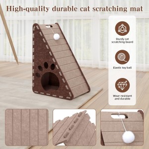 Popular Acoustic Felt Panel Cat Bed – Cute Durable Cat Cave House, New Eco-friendly Pet Bed for Indoor Pet Supplies