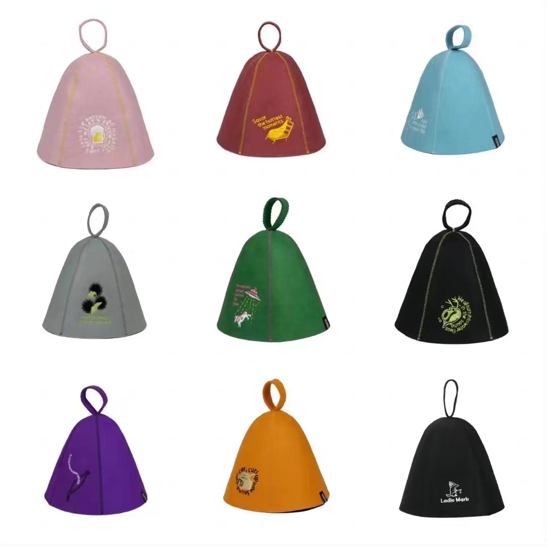 Colorful Wool Sauna Hat For 10 Colors