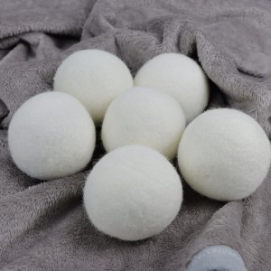New Arrivals 6 Pack Eco Friendly Wool Dryer Balls for Laundry Machine in Cotton Bag